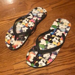 Mickey Mouse flip-flops purchased at Disney World